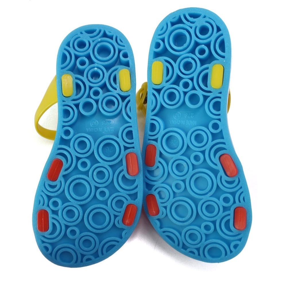 Pablosky Girls Retro Primary Color Naranja Amarillo Jelly Sandals 9 / EURO 26 - Picture 5 of 9